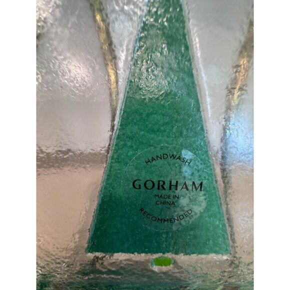 Gorham Glass Holiday Plate 6" X 6" With Christmas Tree Design - Picture 5 of 5